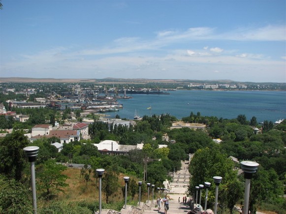 Image -- Kerch, the Crimea, Ukraine. Panorama of the port.