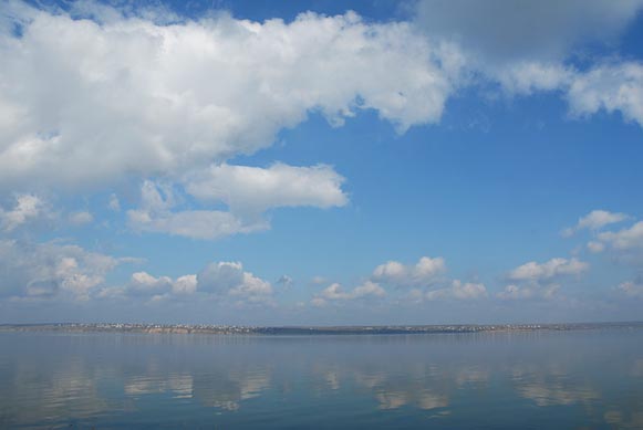 Image -- A view of the Khadzhybei Estuary.