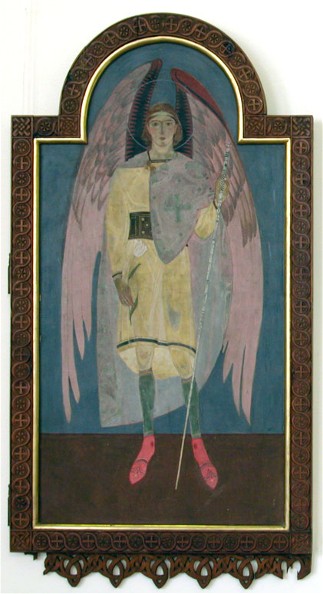 Image -- Petro Kholodny: Icon of Archangel Gabriel from the iconostasis in the Holy Spirit Chapel of the Greek Catholic Theological Seminary in Lviv (1920s).