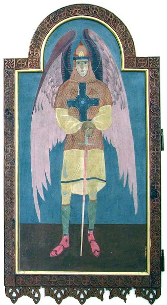 Image -- Petro Kholodny: Icon of Archangel Michael from the iconostasis in the Holy Spirit Chapel of the Greek Catholic Theological Seminary in Lviv (1920s).