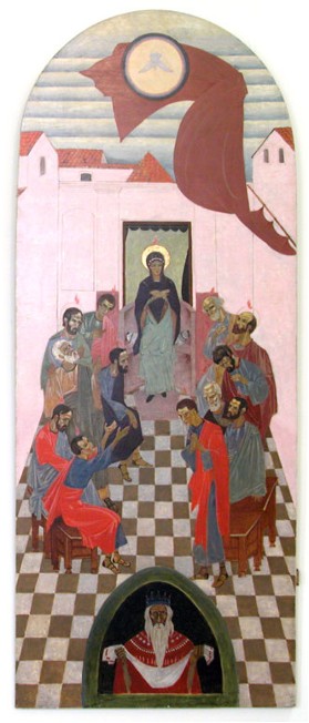 Image -- Petro Kholodny: Icon The Descent of the Holy Spirit from the iconostasis in the Holy Spirit Chapel of the Greek Catholic Theological Seminary in Lviv (1920s).