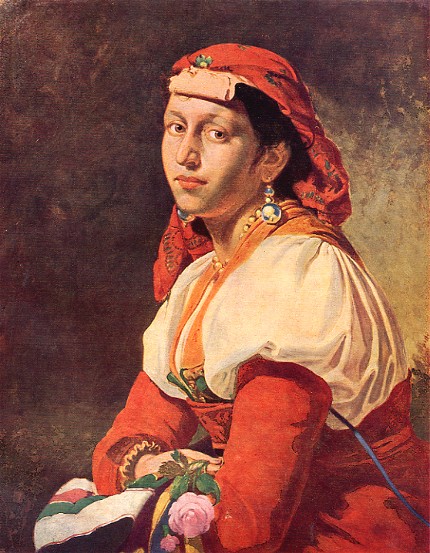 Image -- Teofil Kopystynsky: Portrait of a Dalmatian Lady (1872).