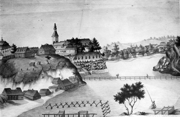 Image -- A view of Korets (old engraving).