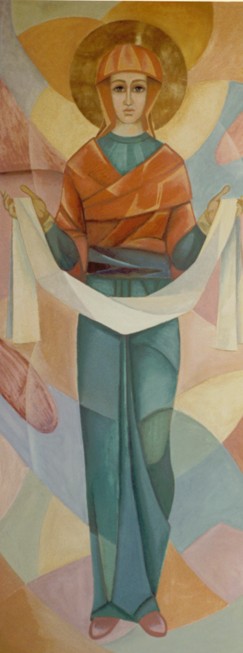 Image -- Roman Kowal: 1968 fresco in the Church of the Mother of God, Mountain Road, Manitoba.