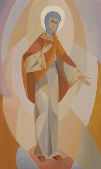 Image -- Roman Kowal: 1968 fresco in the Church of the Assumption of the Blessed Virgin Mary, Russell, Manitoba.