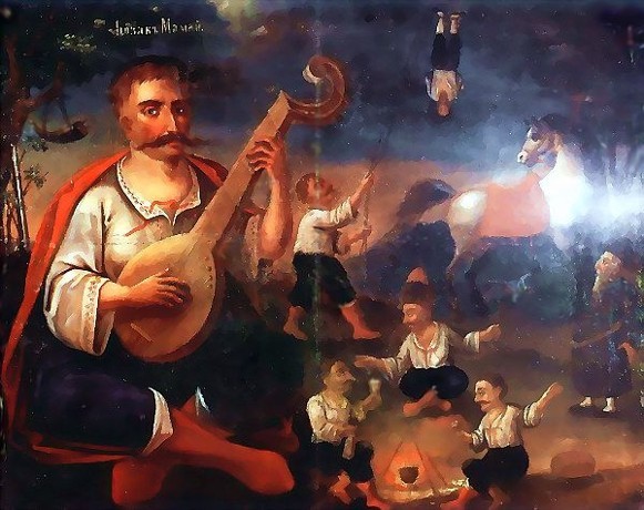 Image -- A Kozak-Mamai painting.