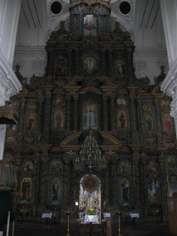 Image -- Kozelets: the Cathedral of the Nativity of the Mother of God, bronze iconostasis.