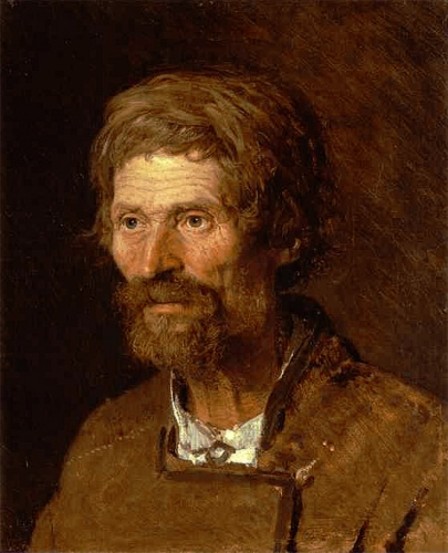 Image -- Ivan Kramskoi: An Old Ukrainian Peasant.