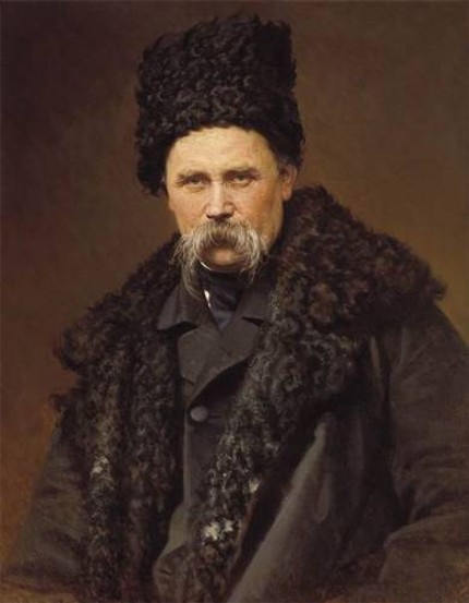 Image -- Ivan Kramskoi: Portrait of Taras Shevchenko (1871).