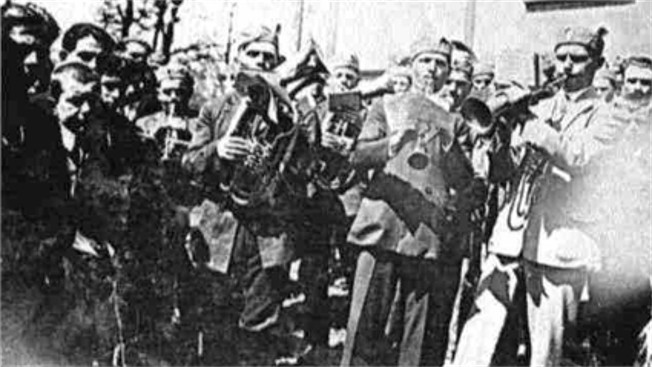 Image -- The Sokil marching band in the village of Krasne, Lviv region (1929).