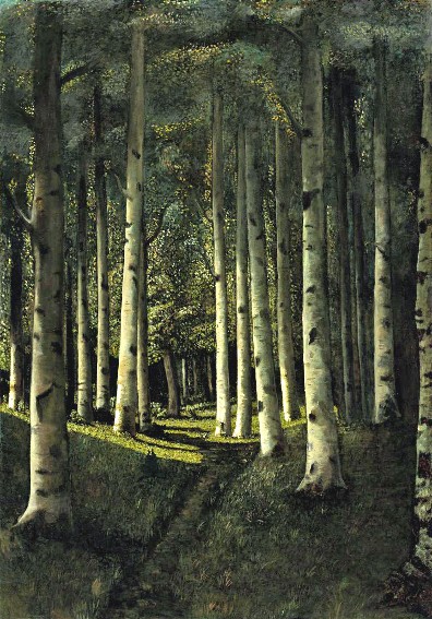 Image -- Arkhyp Kuindzhi: Birch Grove (1881).