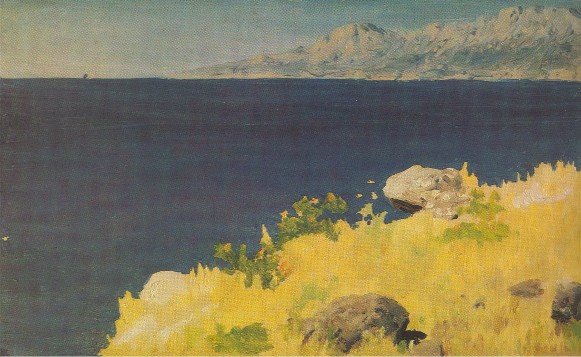 Image -- Arkhyp Kuindzhi: Sea Shore in the Crimea (1885-90).