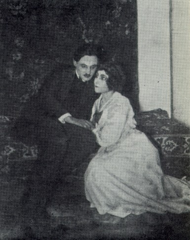 Image -- Les Kurbas and Olimpiiia Dobrovolska in the Molodyi Teatr production of Max Halbe's Youth (1919).