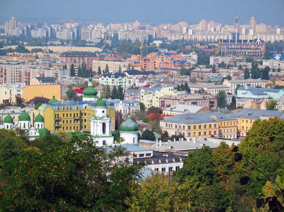 Image -- Kyiv: the panorama of the Podil district.