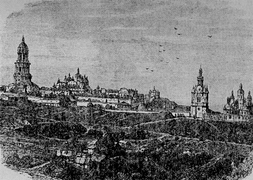 Image -- Old engraving of the Kyivan Cave Monastery.