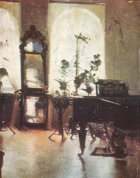 Image -- Petro Levchenko: Interior with a Piano.