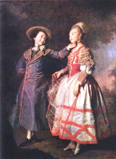 Image -- Dmytro H. Levytsky: Portrait of Khruscheva and Khovanskaia (1773).