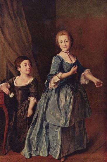 Image -- Dmytro H. Levytsky: Portrait of Rzhevskaia and Davidova (1772).