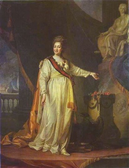 Image -- Dmytro H. Levytsky: Portrait of Catherine II (1783).