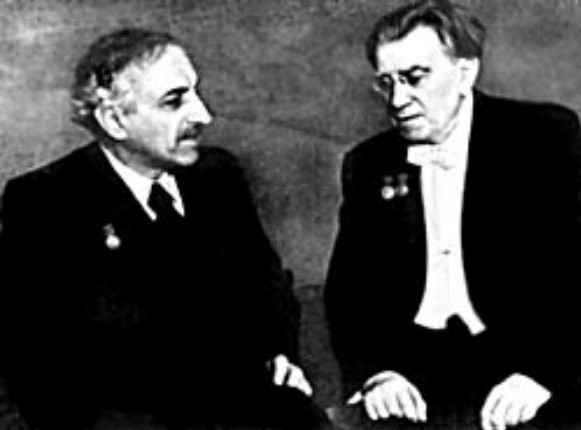 Image -- Borys Liatoshynsky and Reinhold Glière.