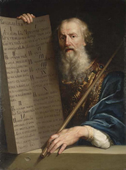 Image -- Antin Losenko: Moses with the Ten Commandments.