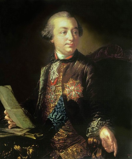 Image -- Antin Losenko: Portrait of I. Shuvalov (late 1750s).