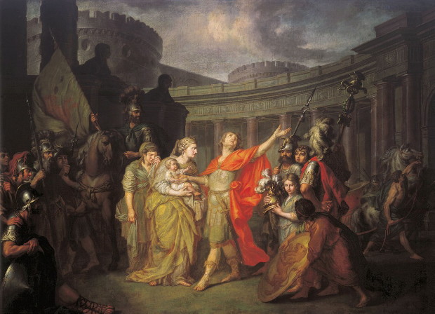 Image -- Antin Losenko: Hectors Parting with Andromache (1773).
