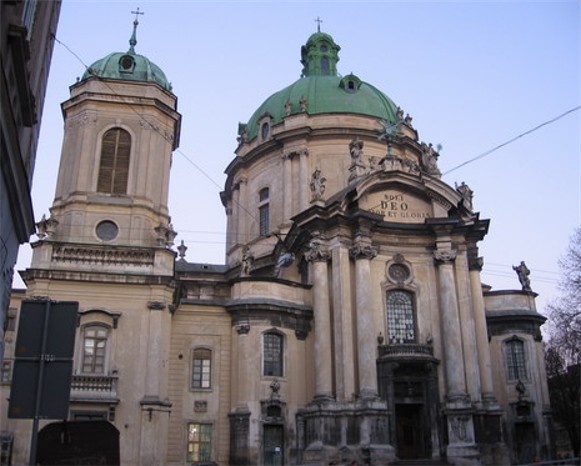 Image -- The Dominican Church in Lviv (1764).
