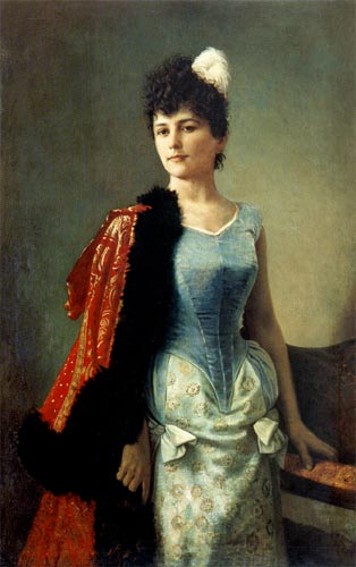 Image -- Oleksander Lytovchenko: Portrait of a Lady (1872).