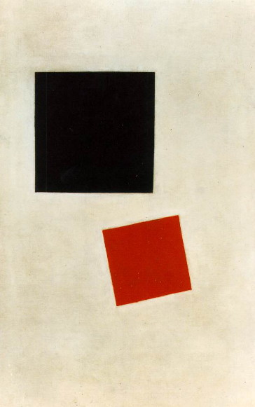 Image -- Kazimir Malevich: Black Sqare Red Square (1915).