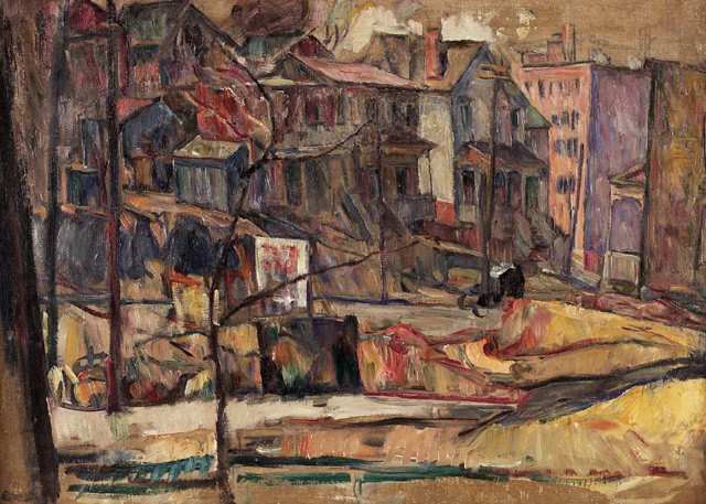 Image -- Abram Manevich: A Neighbourhood Scene (1925).