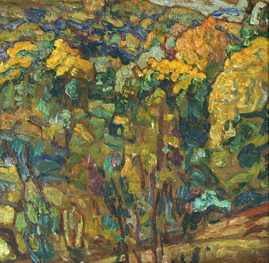 Image -- Abram Manevich: Rural Landscape (1921).