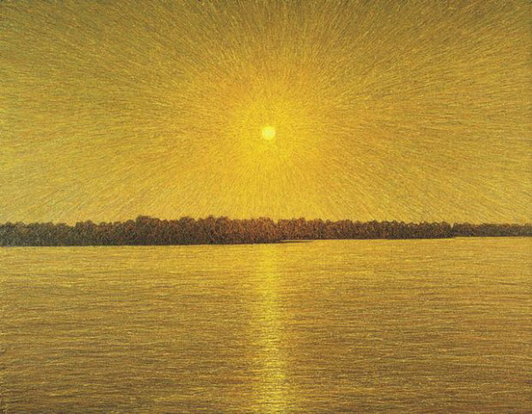 Image -- Ivan Marchuk: Sun Has Risen over the Dnipro (2004).