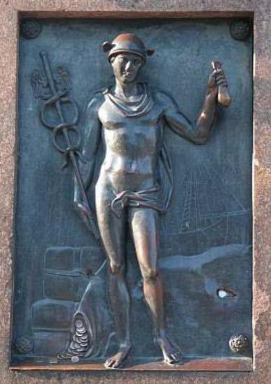 Image -- Ivan P. Martos: Mercury (relief sculpture).