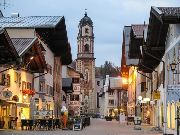 Image -- Mittenwald, Bavaria, Germany: town center.