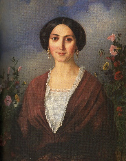 Image -- Apollon Mokrytsky: The Artist's Wife (1853).