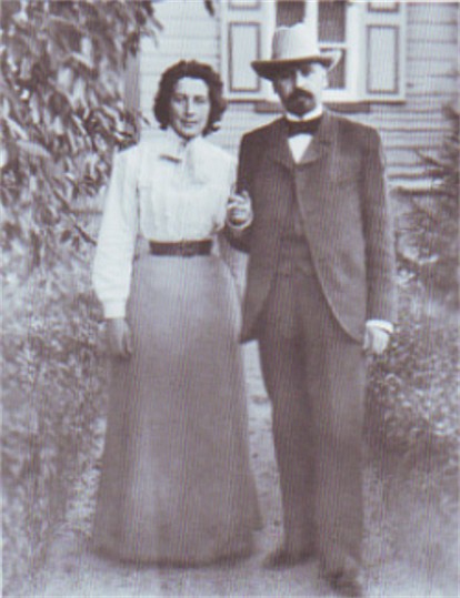 Image -- Mykhailo Kotsiubynsky with his wife.