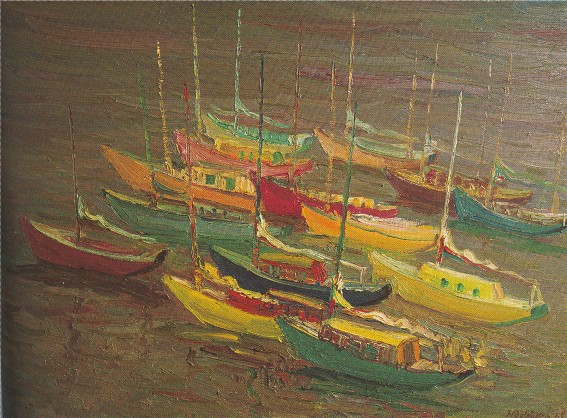 Image -- Mykola Nedilko: Boats (1965).