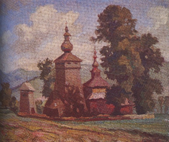 Image -- Mykola Nedilko: Lemko Church (1943).