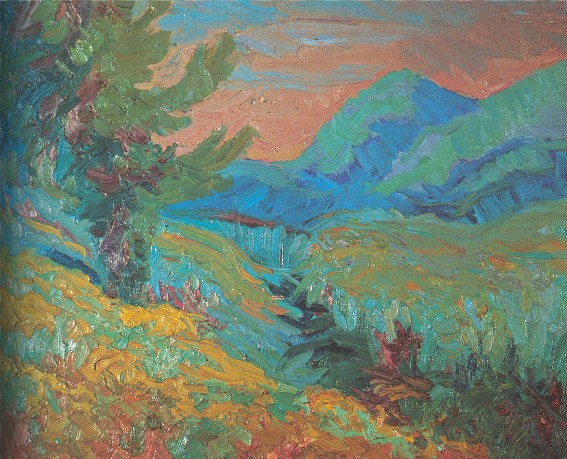 Image -- Mykola Nedilko: The Andes (1958).