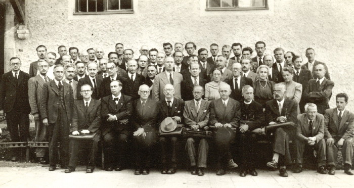 Image -- The Shevchenko Scientific Society (NTSh) convention in Mittenwald (1947).