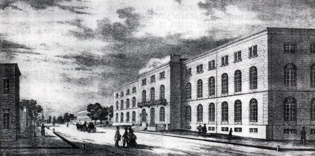 Image -- Odesa University (19th-century engraving).