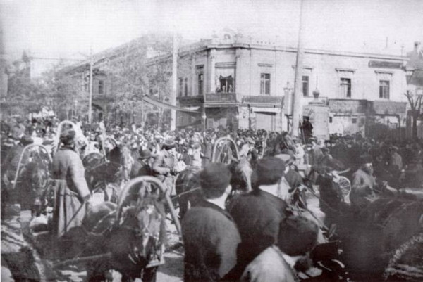 Image -- A street protest in Odesa in October 1905.