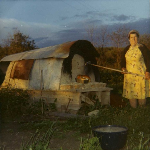 Image -- An outdoor oven at a Ukrainian homestead in Sturgis, Saskatchewan (photo, courtesy of Ms. Karen Pidskalny).