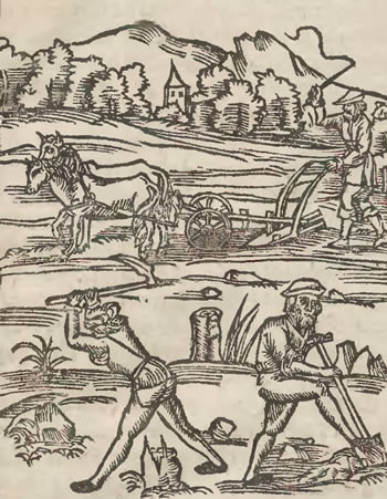 Image -- Engraving: Peasants (16th century).