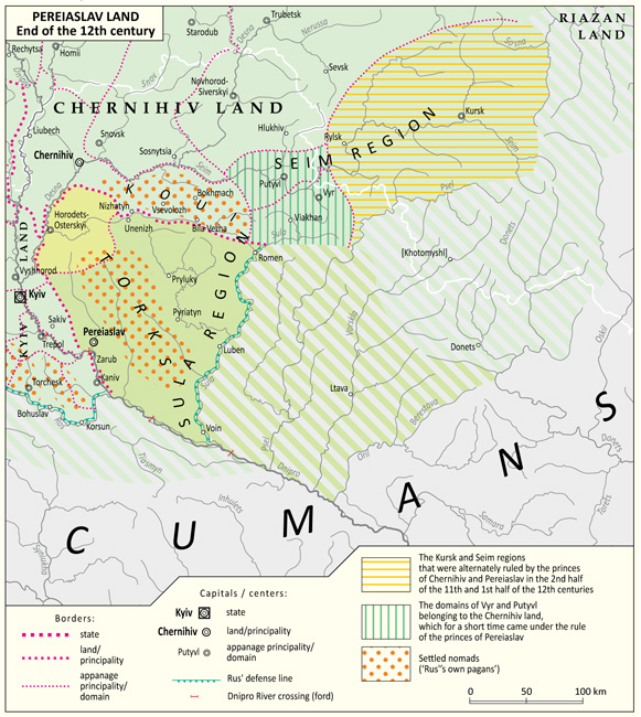 Image - Map of the Pereiaslav principality (ca 1198)