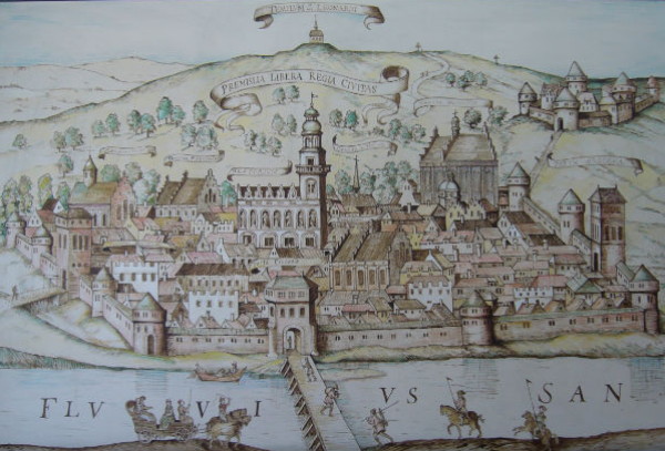 Image -- Peremyshl in 1618 (engraving by F. Hogenberg).