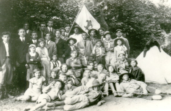 Image -- A Plast troop in Transcarpathia (1930s).