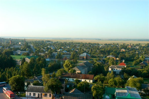 Image -- Panorama of Pochaiv seen from the Pochaiv Monastery.