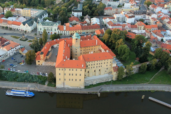 Image -- Podebrady castle (aerial view).
